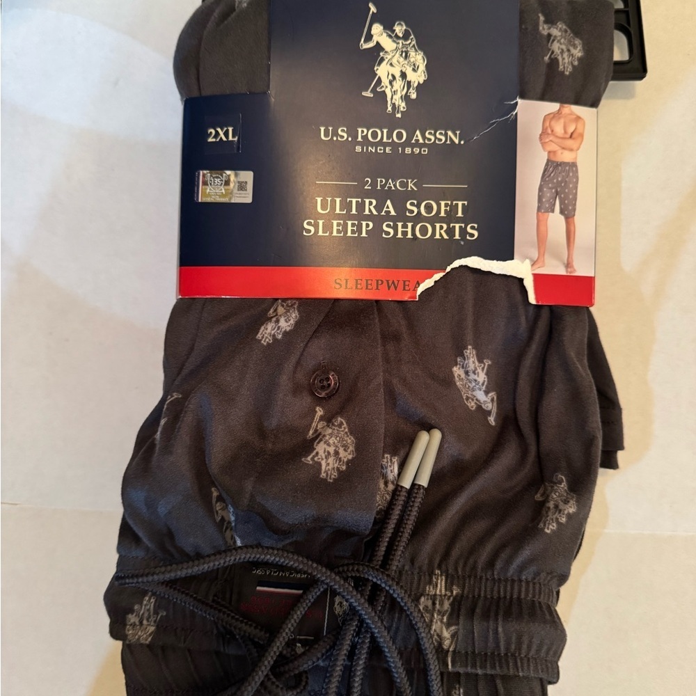 U.S. Polo Assn. Men's USPA 2 Pack Pajama Shorts - Picture 7 of 8